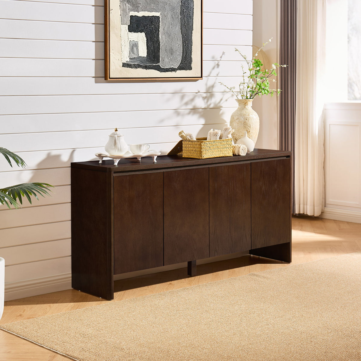 Sideboard Buffet Cabinet With Adjustable Shelves