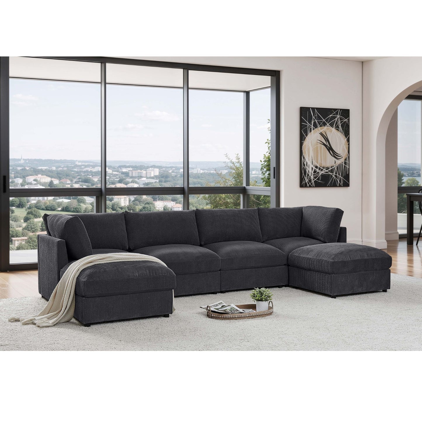 Modern Reversible Modular Sectional
