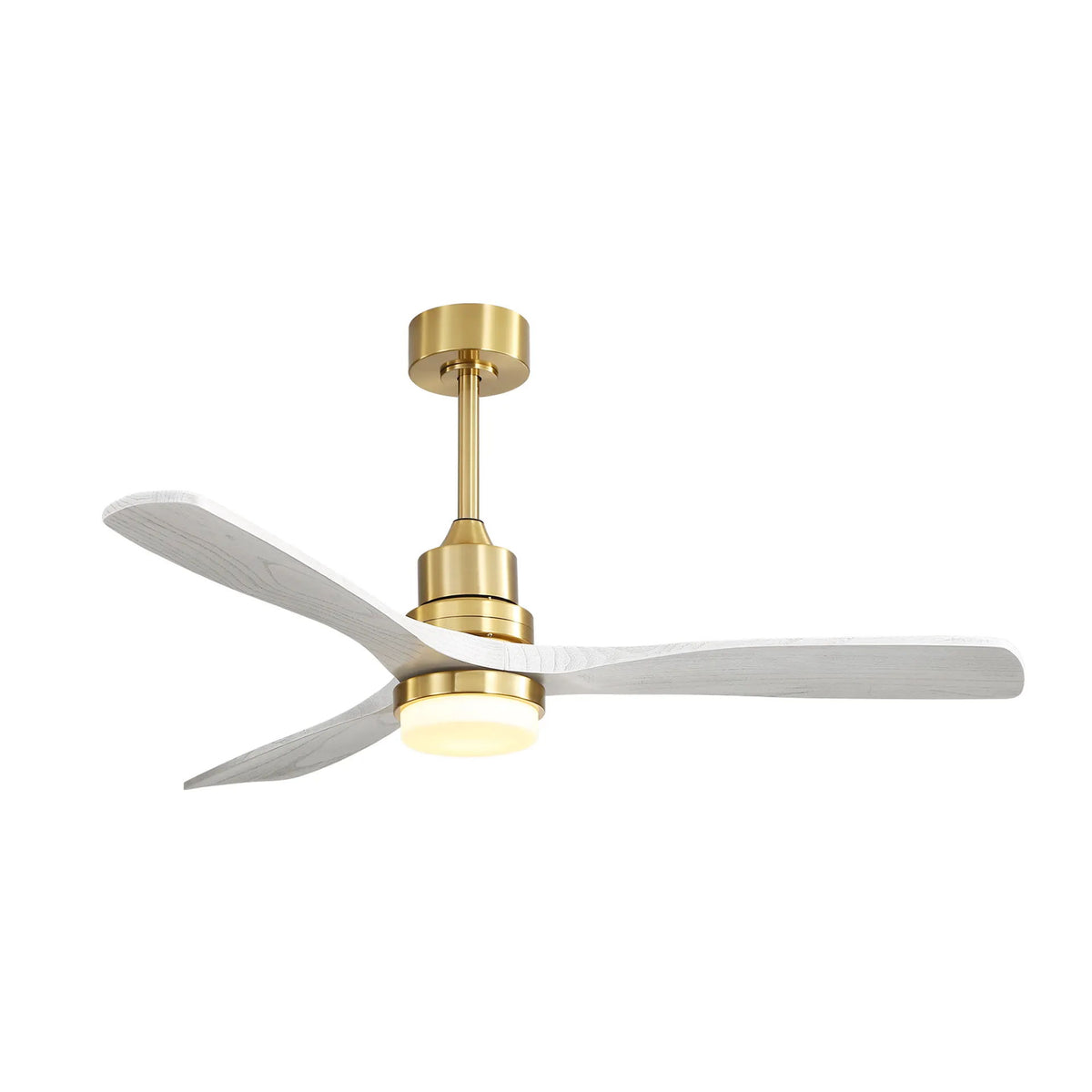 52" Ceiling Fan With Dimmable LED Light, 3 Blades, DC Motor, Remote Control - Gold