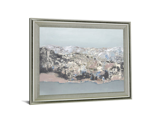 Frosted Divide - 28" x 34" Framed Wall Art - Gray