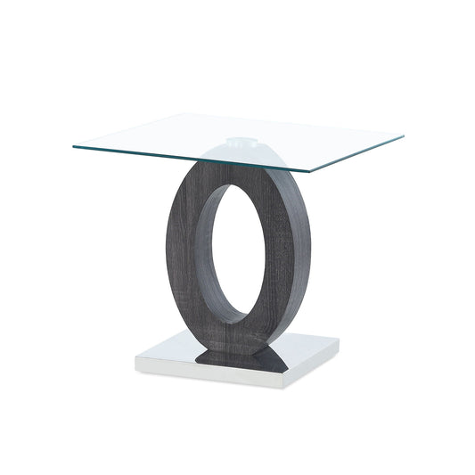 Tracker - End Table - Brown White