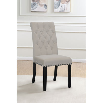 Tufted Rolled Backrest Side Chairs (Set of 2)