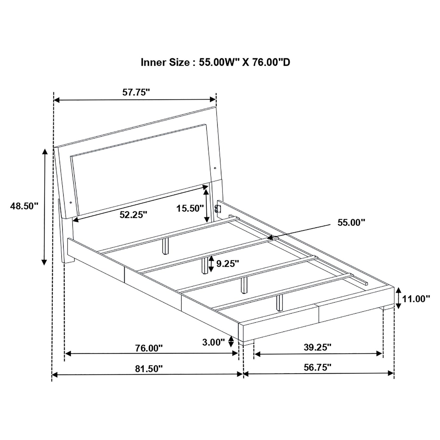 Dulcey - Bedroom Set With LED Lighting