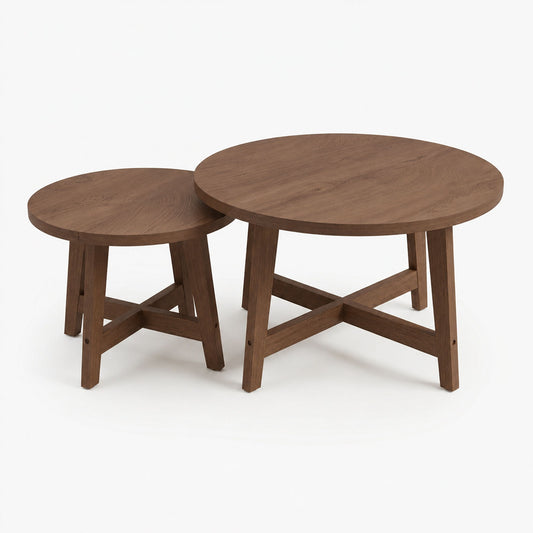 Round Nesting Stackable Tables For Living Room