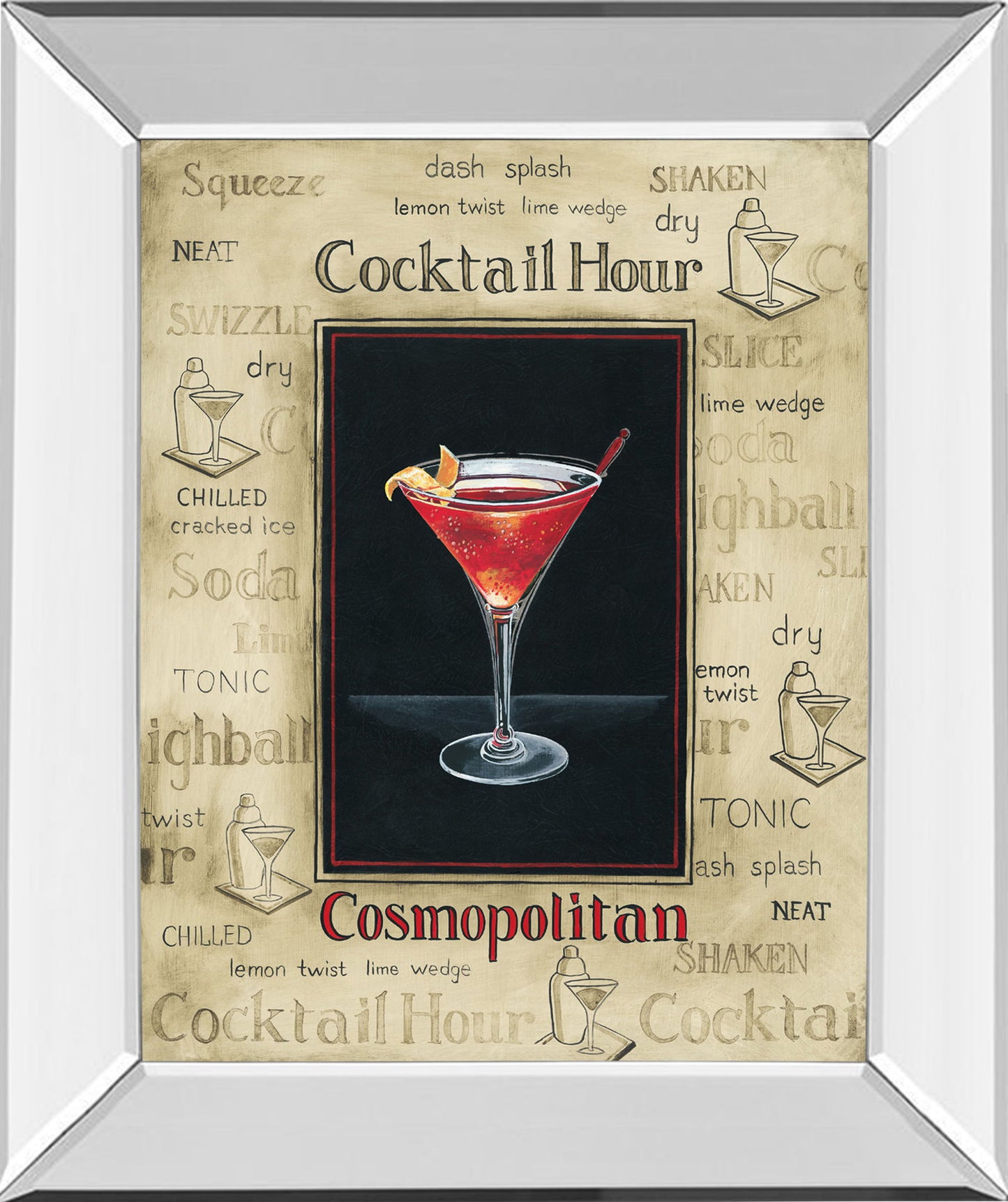 Cosmopolitan By Gregory Gorham - Mirror Framed Print Wall Art - Beige