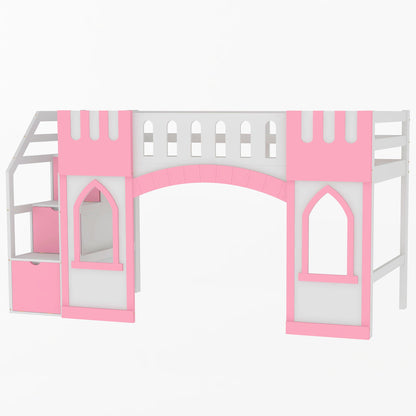 Loft Bed With Storage Staircase And Windows