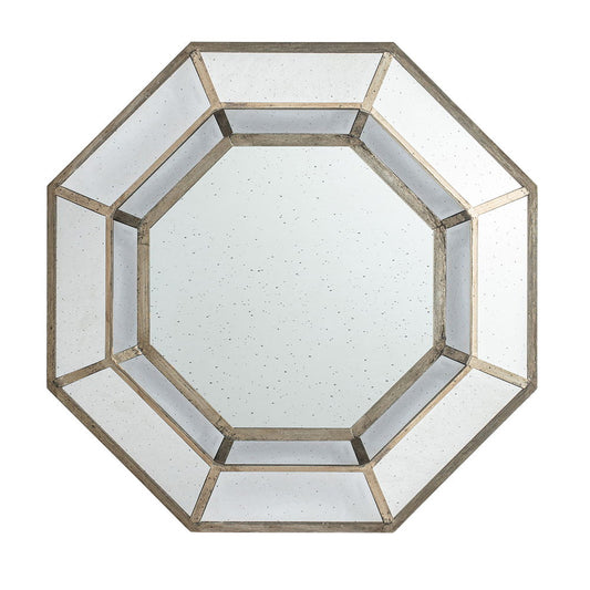 Oversized Octagon Mirror, Accent Mirror, For Living Room, Entryway, Bedroom, Hallway - Silver