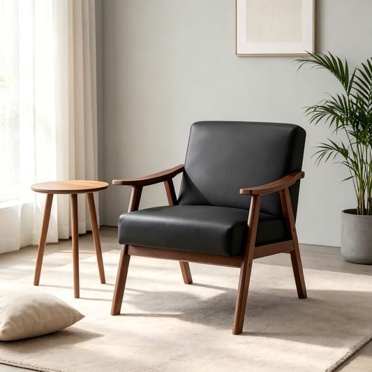 Accent Chair, Classic Mid Century Modern For Extra Seating