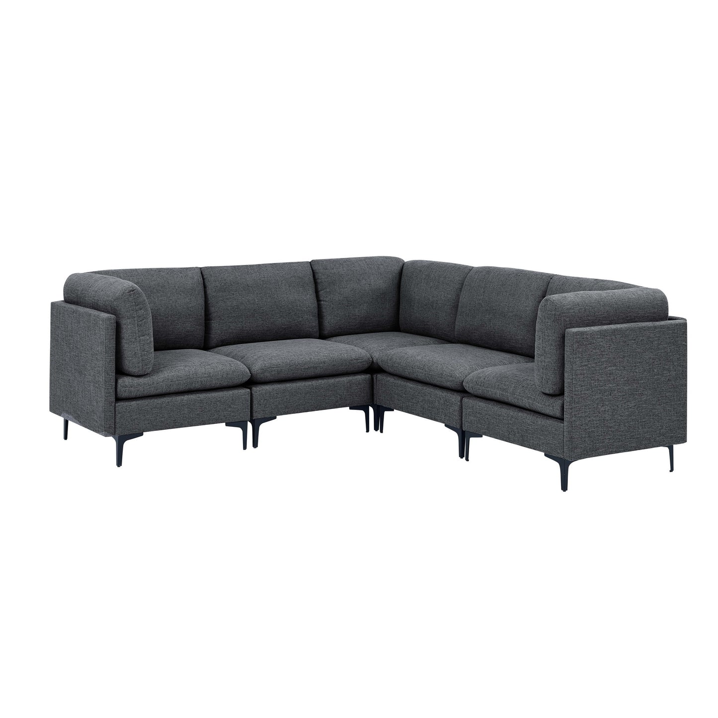 Upholstered Modular Sectional With Tall Legs