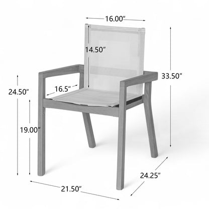 Belfast - Dining Chair With Acacia Wood Frame And Seating (Set of 2)