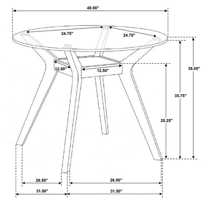 Flynn - Round Counter Height Dining Table - Brown