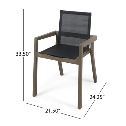 Belfast - Dining Chair With Acacia Wood Frame And Seating (Set of 2)