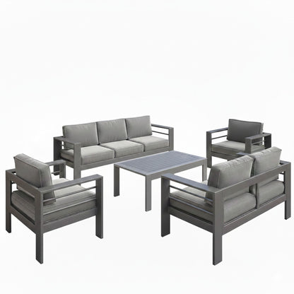 Outdoor Patio Set, All-Weather With Thick Cushions