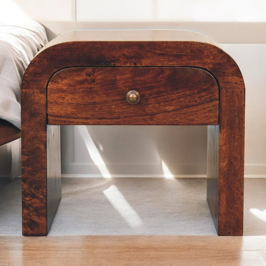 Disc Nightstand - Walnut