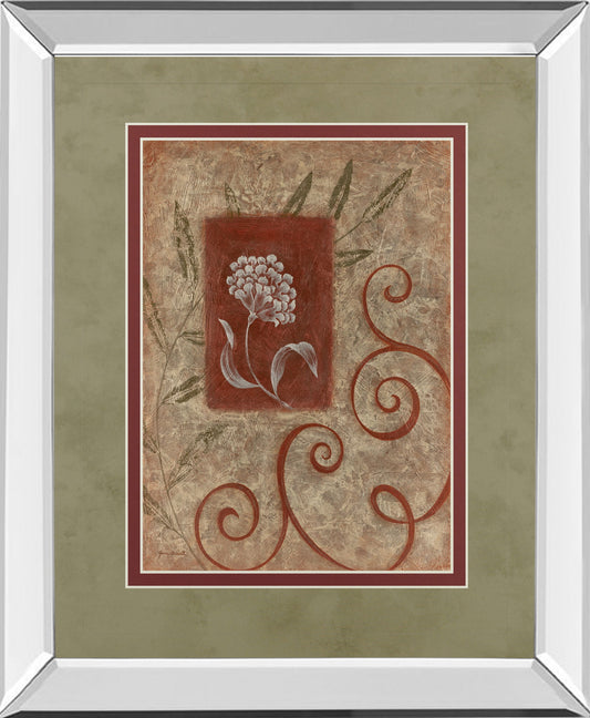 Florescence I By Jane Carroll - Mirror Framed Print Wall Art - Beige
