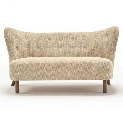 Nordic Chair Laid Back Loveseats With Curved Backres, No Armrests