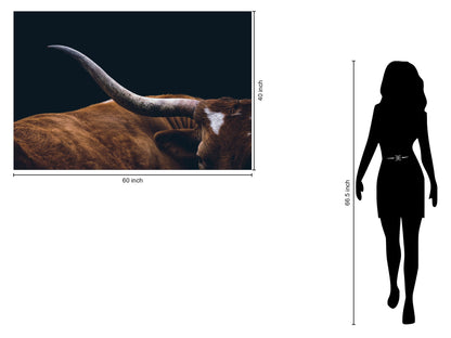 Tempered Glass - Texas Longhorn - Dark Brown