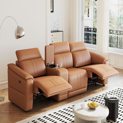 Modular Sofa With Recliners And Cup Holders Sectional Set