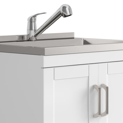 Kyle - Laundry Cabinet & Faucet And Stainless Steel Sink