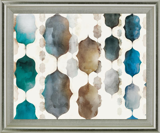 Luminous Cascade - 28" x 34" Framed Wall Art - Beige