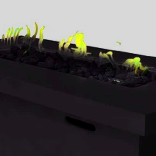 Reinforced Propane Outdoor Fire Pit Table Durable Construction - Charcoal