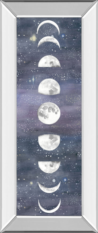 Moon Chart Il By Naomi Mccavitt - Mirror Framed Print Wall Art - Dark Gray