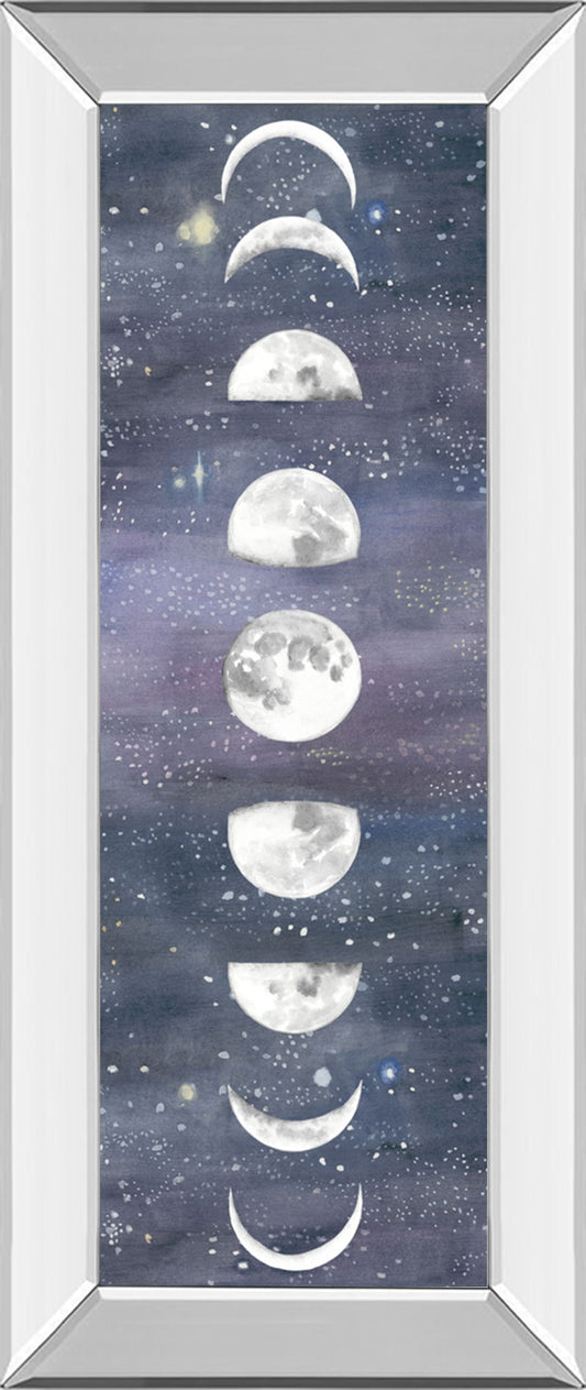Moon Chart Il By Naomi Mccavitt - Mirror Framed Print Wall Art - Dark Gray