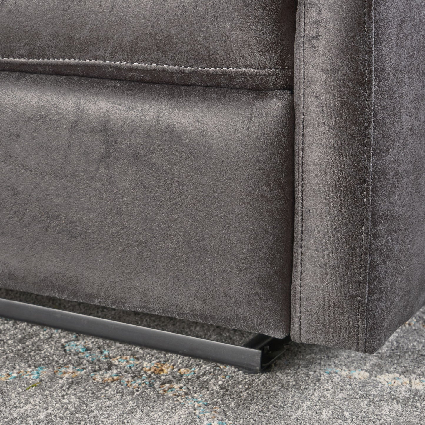 Alma - Contemporary Upholstered Loveseat Recliner - Slate