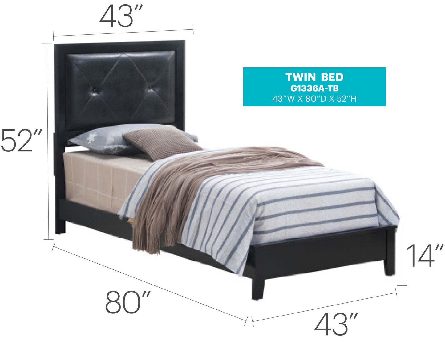 Padded Headboard Bed