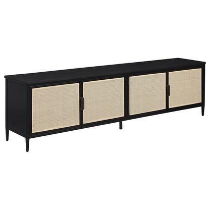 Kenneth - 4 Door TV Stand - Black