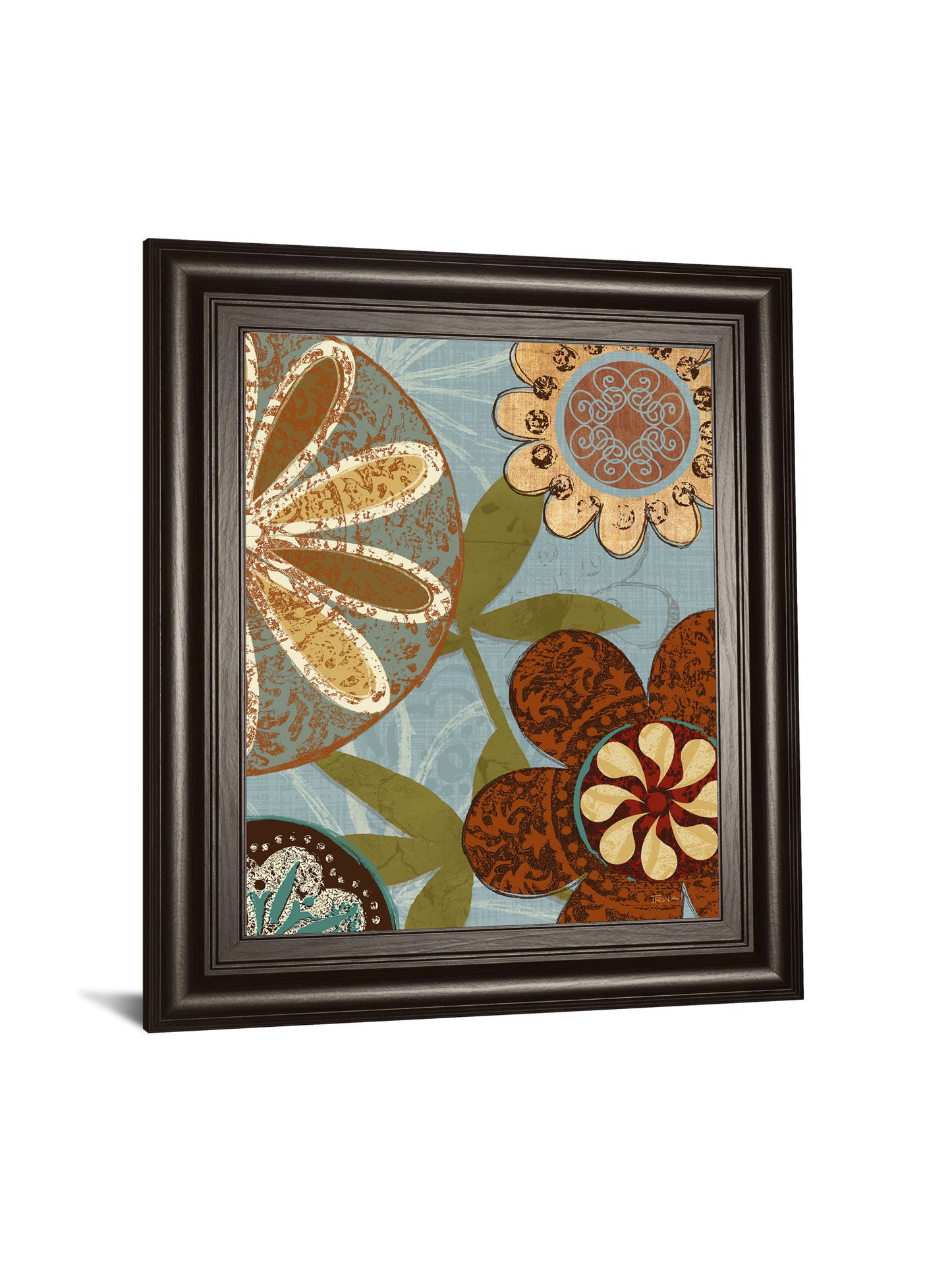 Persian Garden Il By Katrina Craven - Framed Print Wall Art - Light Brown