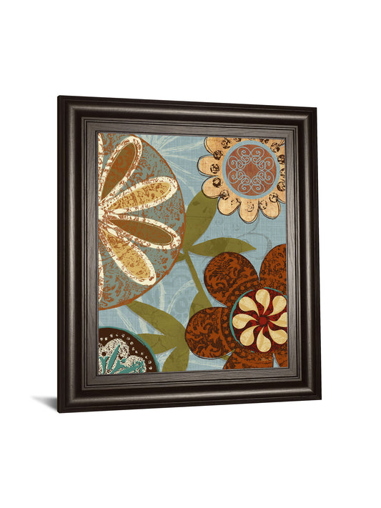 Persian Garden Il By Katrina Craven - Framed Print Wall Art - Light Brown