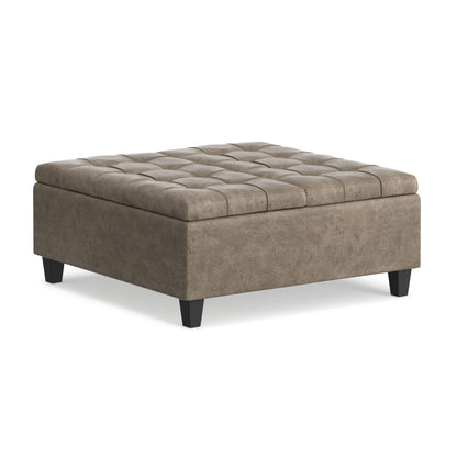 Harrison - Square Coffee Table Ottoman - Brown