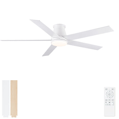 Flush Mount Ceiling Fan With Light