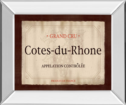 Cote Du Rhone By Paola Viveiros - Mirror Framed Print Wall Art - Beige