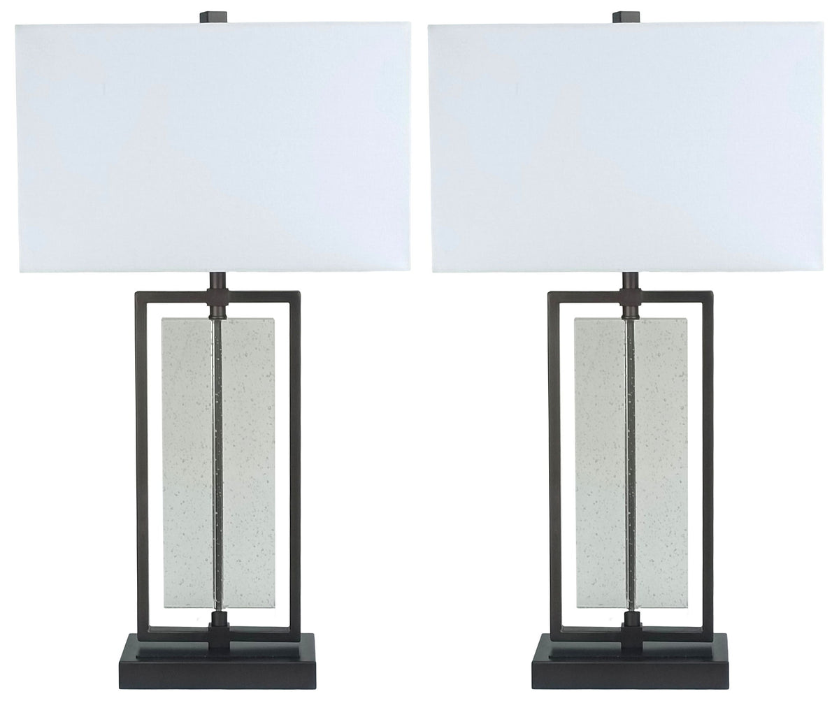 Stillwater Frame - 30 X 17 - Metal Table Lamp (Set of 2) - Gray Slate