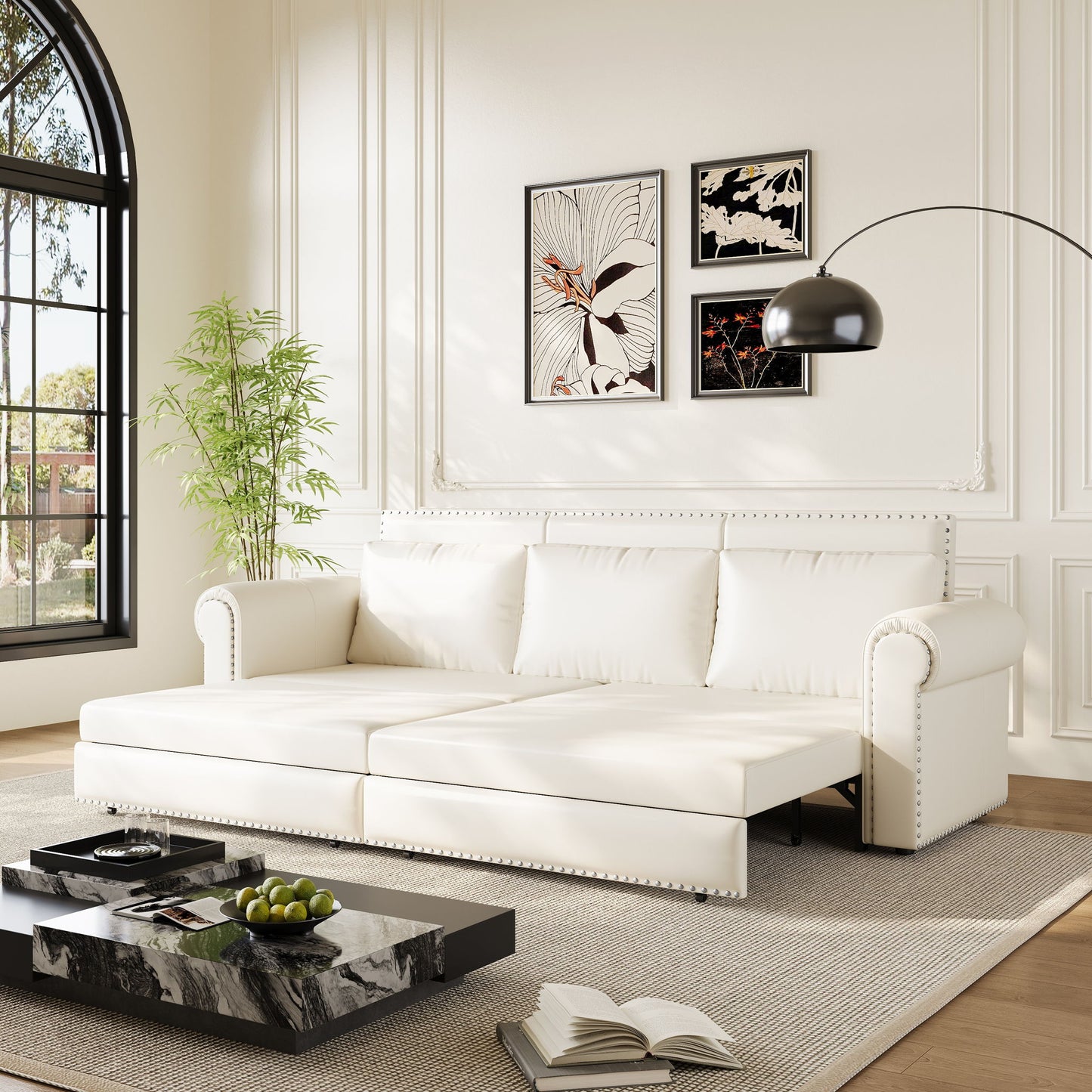 Chesterfield Sofa & Pull Out Bed