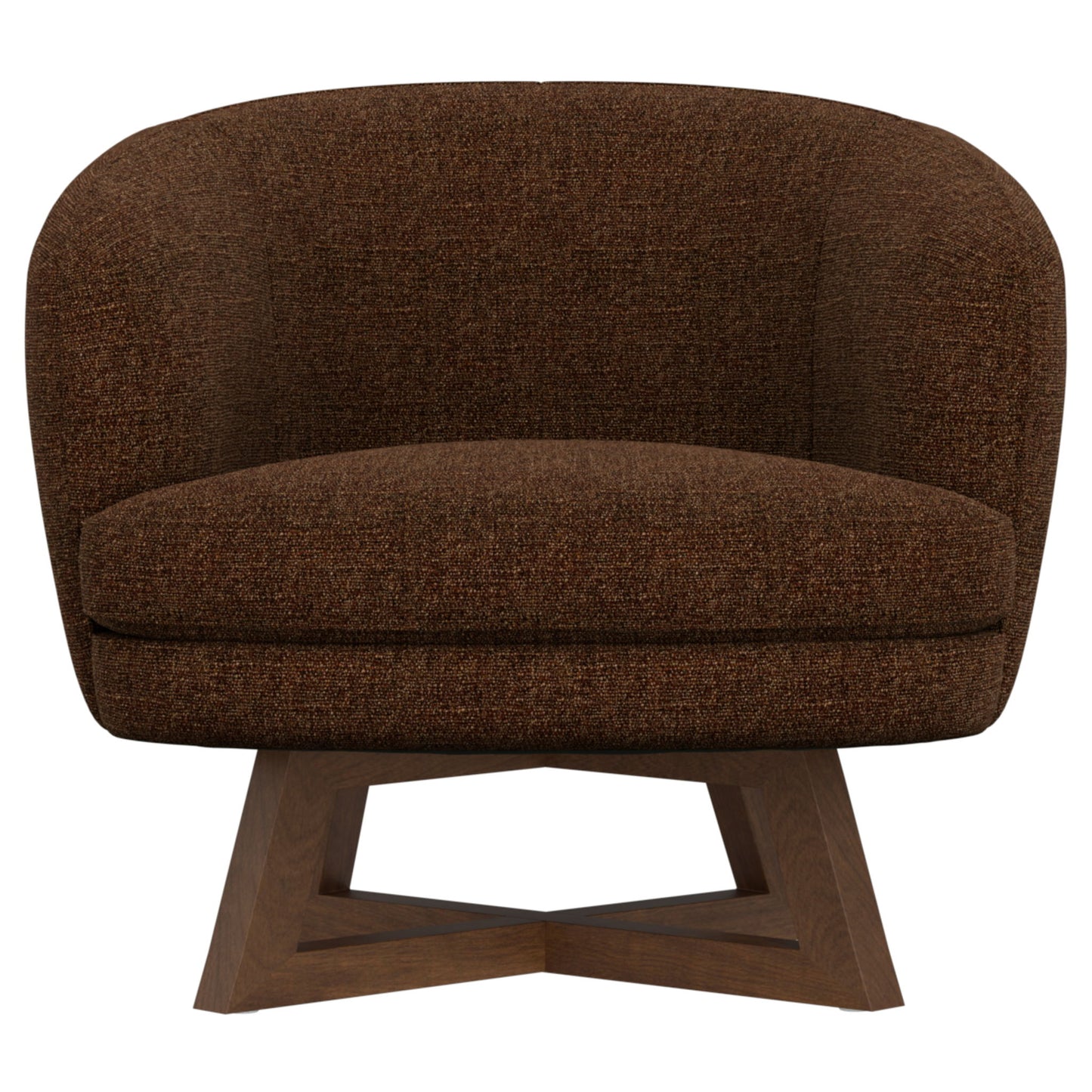 Swivel Accent Chair With Sculptural Base
