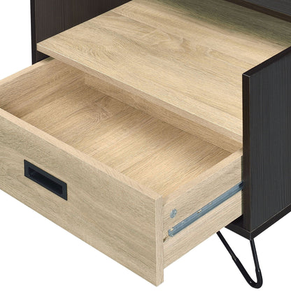 Melkree - Accent Table With Display & Utility Function - Black
