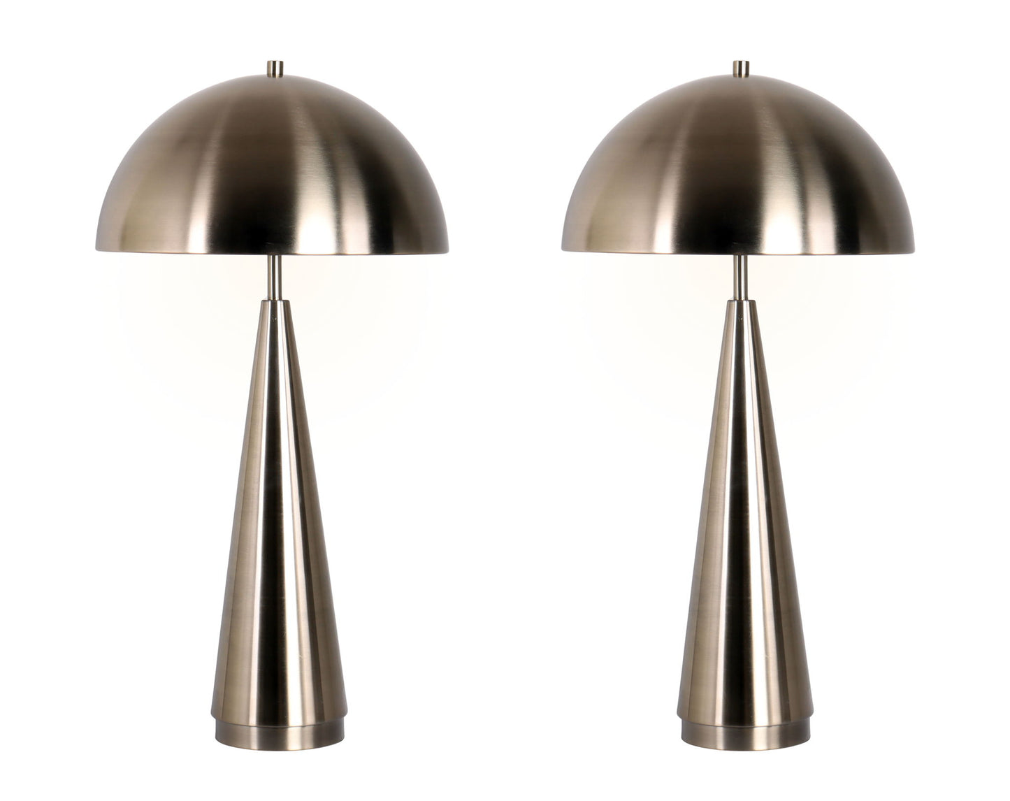 "Brass Taper" Metal Table Lamp (Set of 2) - Antique Brass