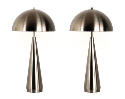 "Brass Taper" Metal Table Lamp (Set of 2) - Antique Brass