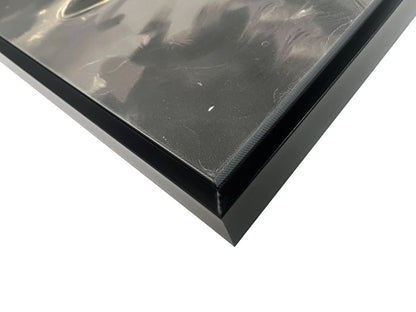Celestial Arrival Textured Canvas In Frame - Black / Gray