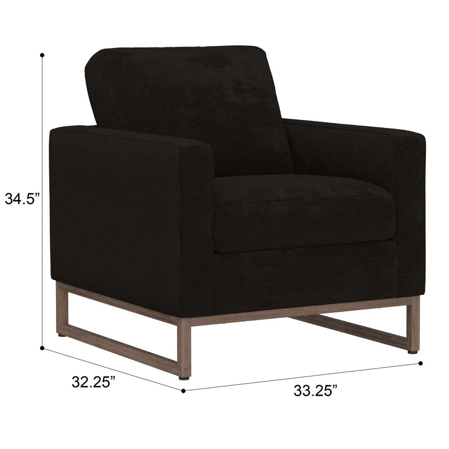 Accent Chair With Track Arm Design