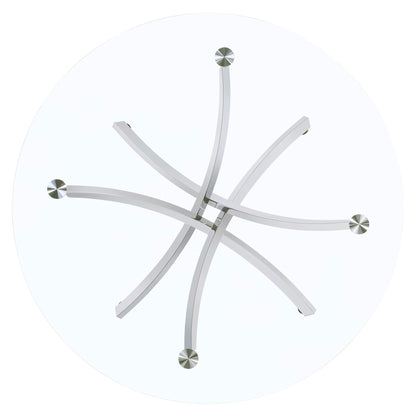 Declan - Round Top Dining Table - Chrome