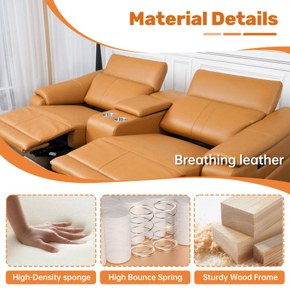 Modular Sofa With Recliners And Cup Holders Sectional Set