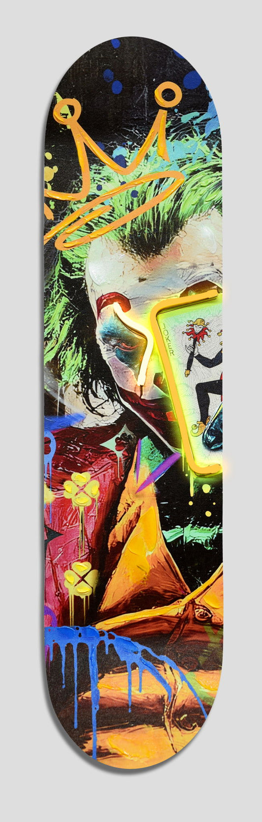 Chaos Jester Graffiti Burst - 8" x 31" Framed Wall Art - Black