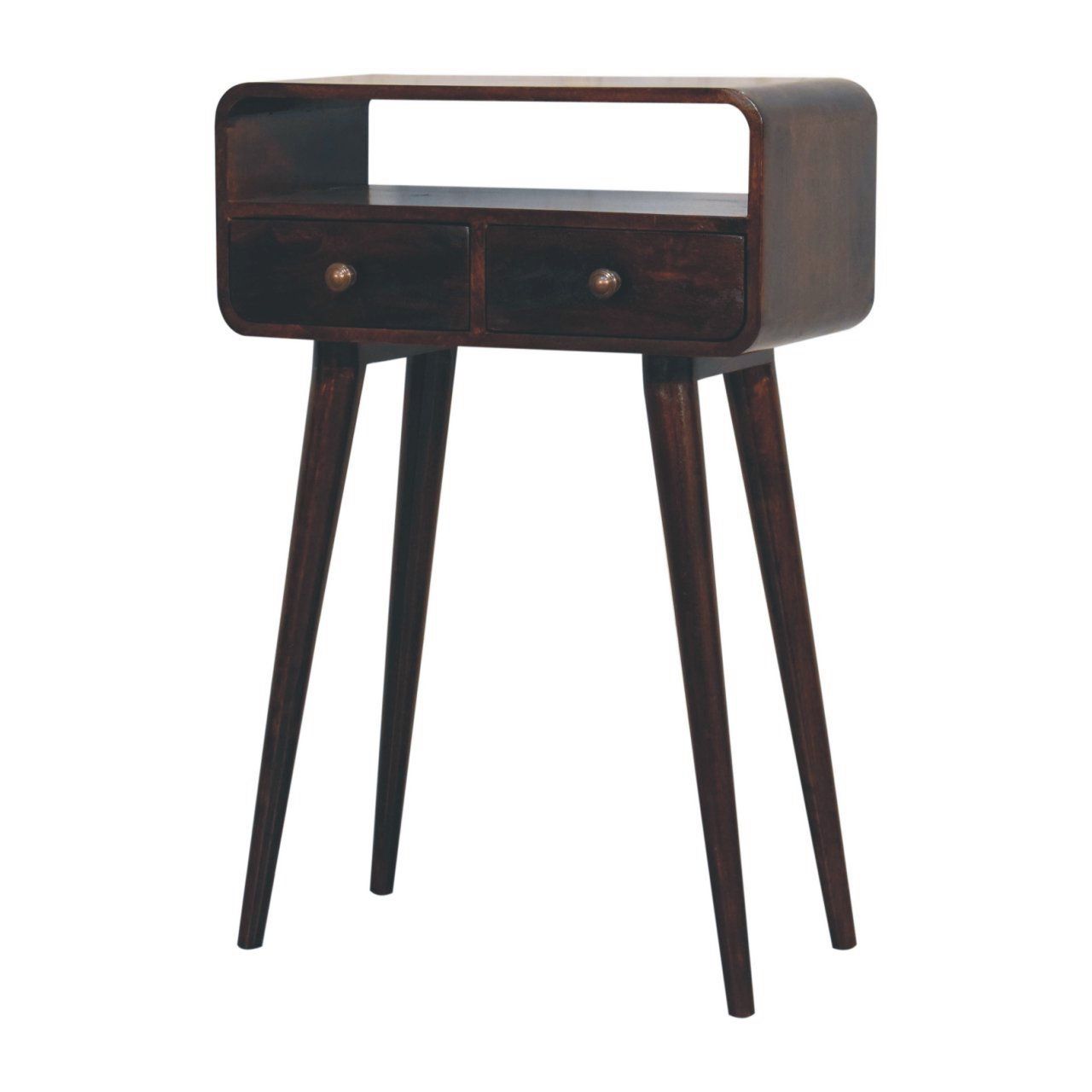 Solid Wood Curved Console Table
