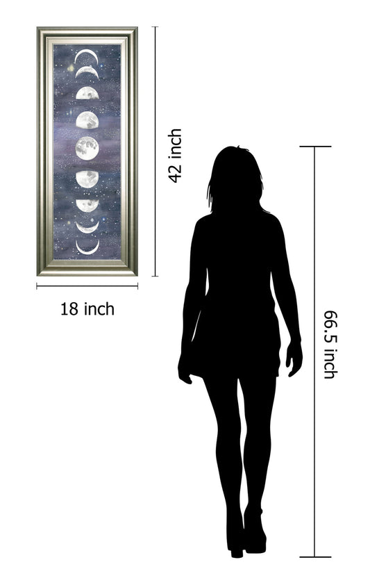 Moon Chart Il By Naomi Mccavitt - Framed Print Wall Art - Dark Gray