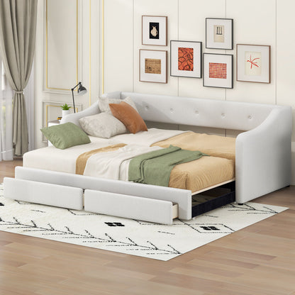 Upholstered Daybed With 2 Drawers