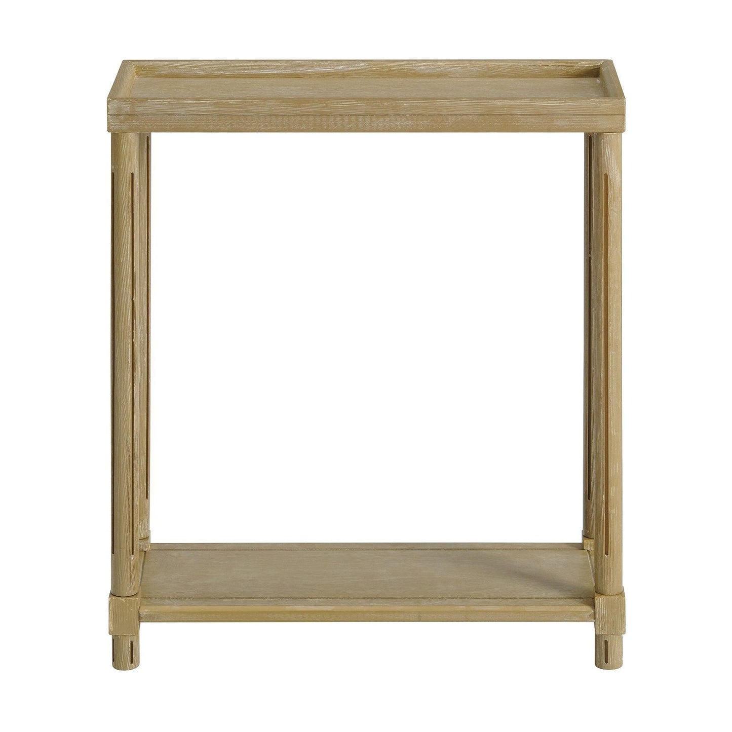 Narrow Side End Tables With Shelf (Set of 2)